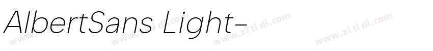 AlbertSans Light字体转换
